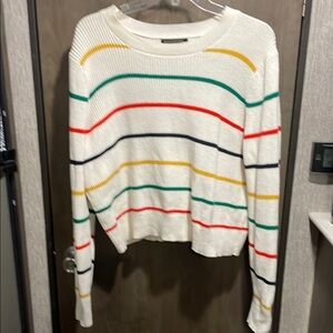 Banana Republic White Crew Neck Sweater